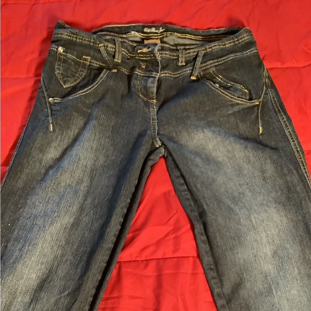 Gold Flava Women's Size 14 Blue Straight  Stretch Denim Jeans